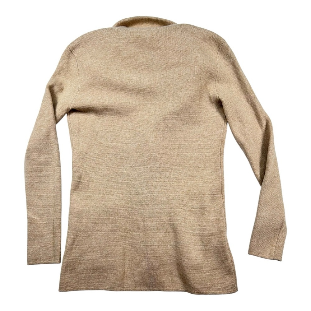 J.Crew Mercantile Tan Knit Blazer Jacket Women’s XXS  Button Front 100% cotton - Picture 3 of 13